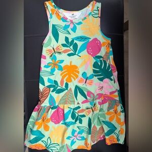 🦋H&M Girls Tropical Butterfly Print Dress in Aqua